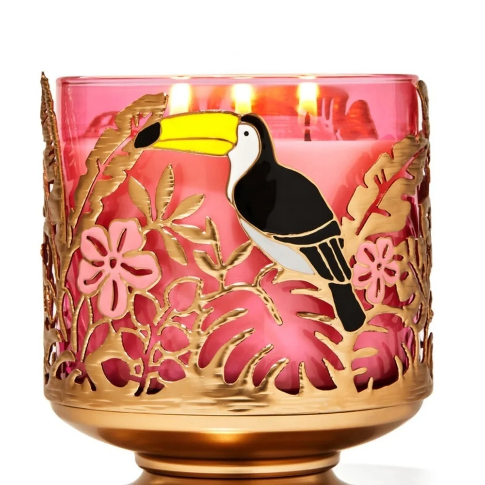 Bath And Body Works Tropical Toucan Safari 3 Wick Candle Holder